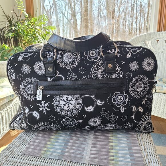 Thirty-One Onyx Medallion 3-Piece Travel Set Overnight Cosmetic Toiletry Makeup - Picture 5 of 10